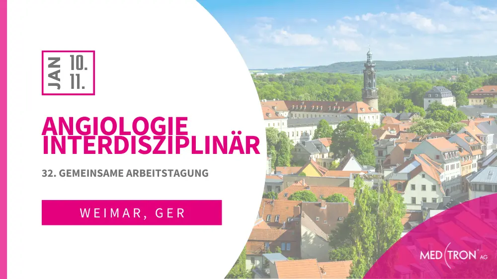 Ankündigung der Arbeitstagung Angiologie interdisziplinär in Weimar 2025